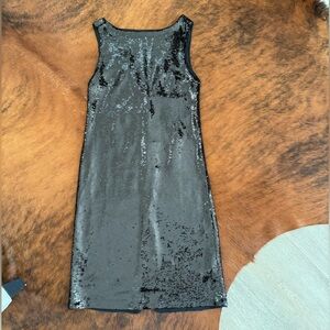 H&M Black Sequin Midi Dress